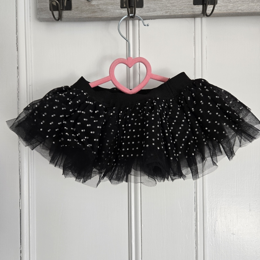 Black Tulle Skirt with White Polka Dots 🖤🤍
